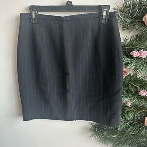 Ann Taylor Black Pinstripe Pencil Skirt